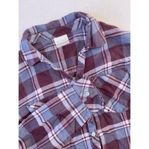 Columbia Plaid Button Up Shirt Women Size M